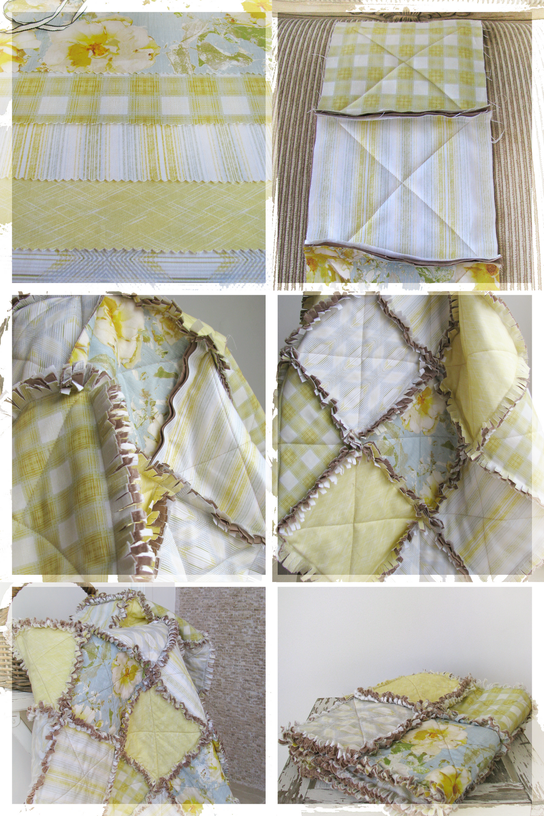 Kristopher K Shabby Raggy Soft and Snugly Rag Quilt