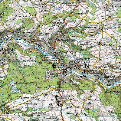 Landkartenblog: Blattschnitt: Topographische Karte von Baden Landkartenblog: Blattschnitt: Topographische Karte von Baden