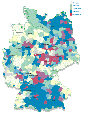 Landkartenblog: Die Wasserhärte in Deutschland ist nur in Mecklenburg