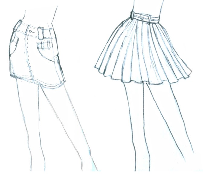 Workroom Sketching: Follow up on Skirt Flats