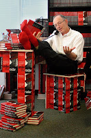 Bob Young - Lulu founder - with his unsold books
