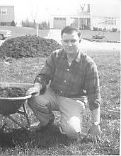 Michael tending to his front lawn back in Red Oaks Mill in Poughkeepsie, New York