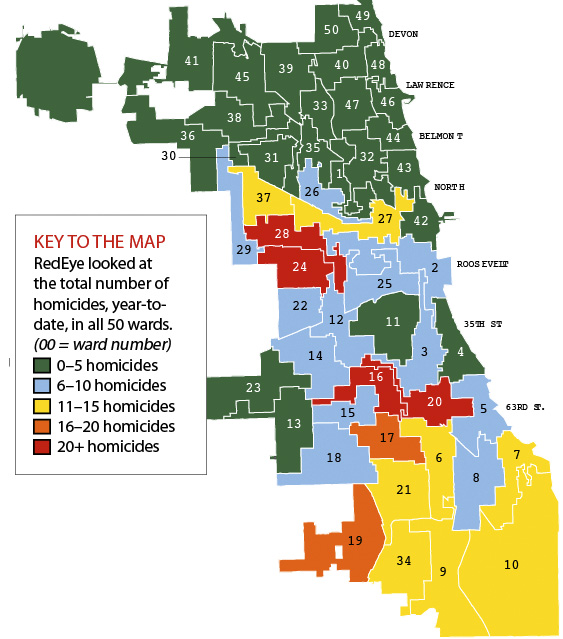 Chicago Map Gang Territory