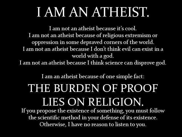 E=mc^2: I am an atheist...