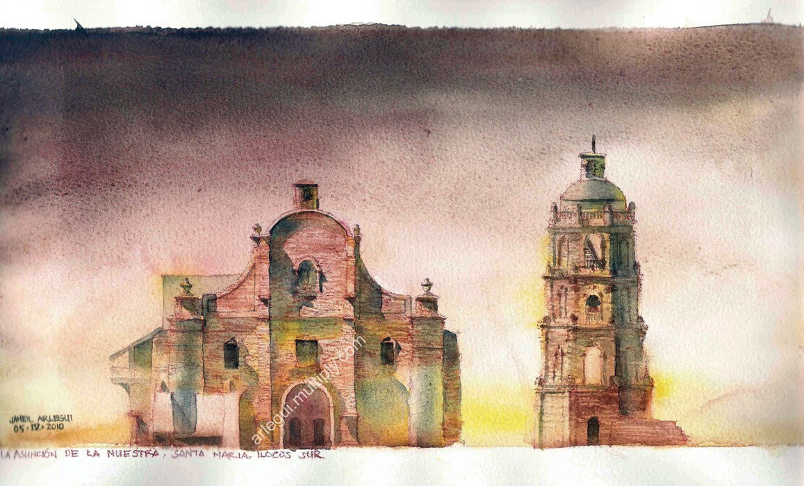 Architectural Illustration of Heritage Buildings in the Philippines