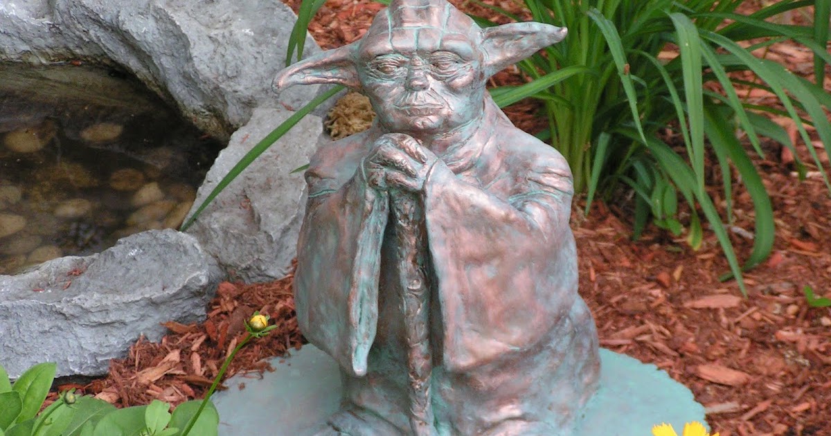 Whoops I think I broke it... Project Yoda Garden Statue