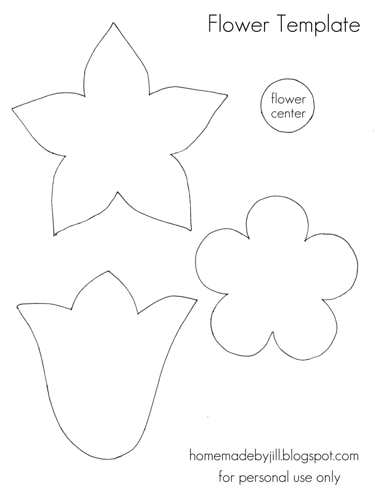 Free Printable Flower Templates Free Printable Flower Templates