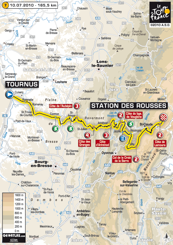 Tour de France: Stage 7: Tournus - Station des Rousses. The Hills are ...