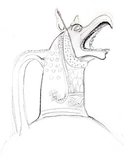 Jug with sprout in the form of a griffin’s head.