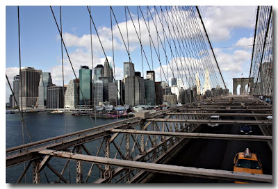 Brooklyn-Bound Taxi - Brooklyn Bridge NYC