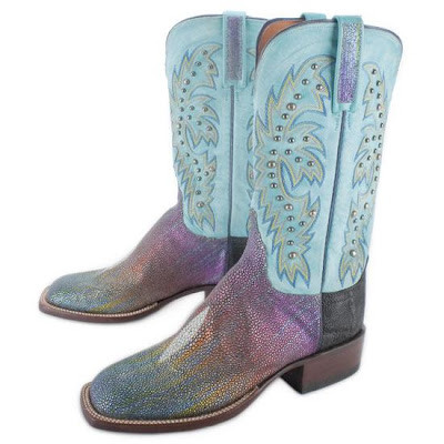 Lucchese Rainbow Stingray Cowboy Boots