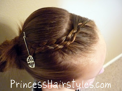 front braid with bobby pin