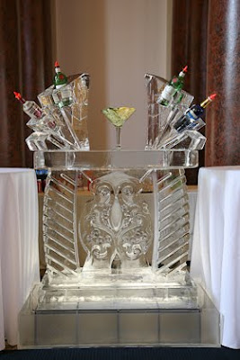 Art Below Zero created a booze luge for wedding show at 1451 Renaissance Place