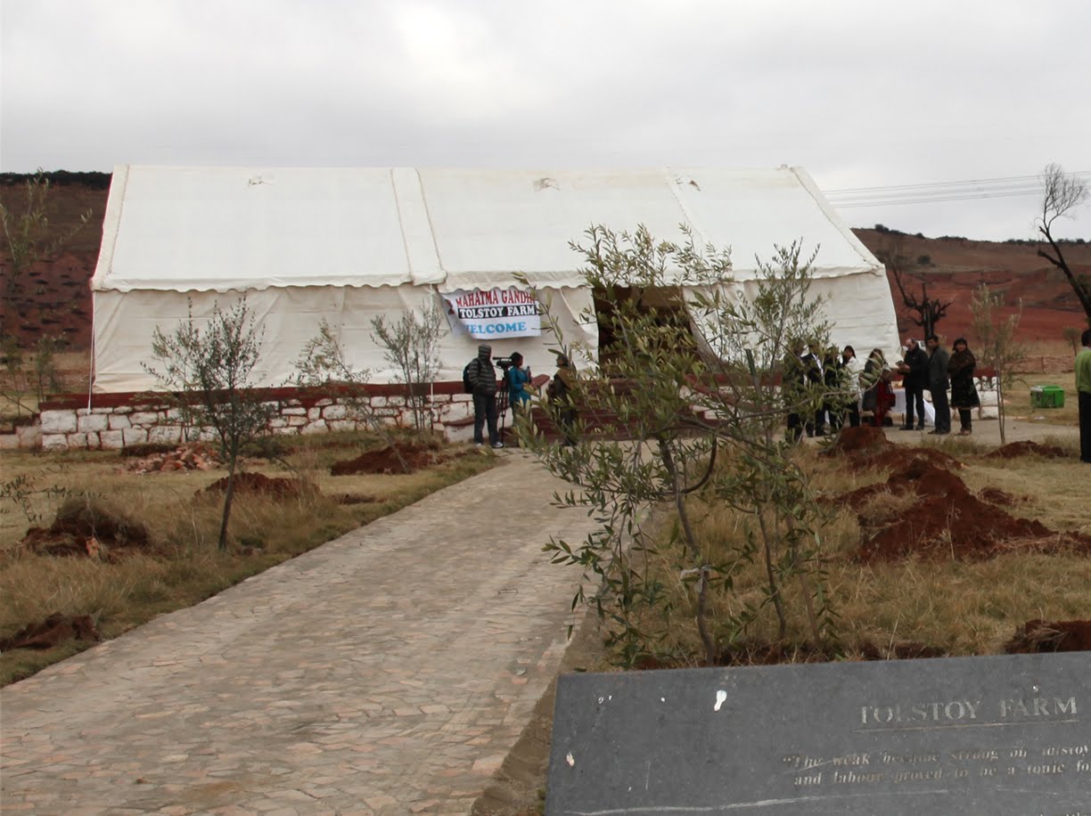 MKG Mahatma Gandhi in the 21st century MKG book at Tolstoy farm