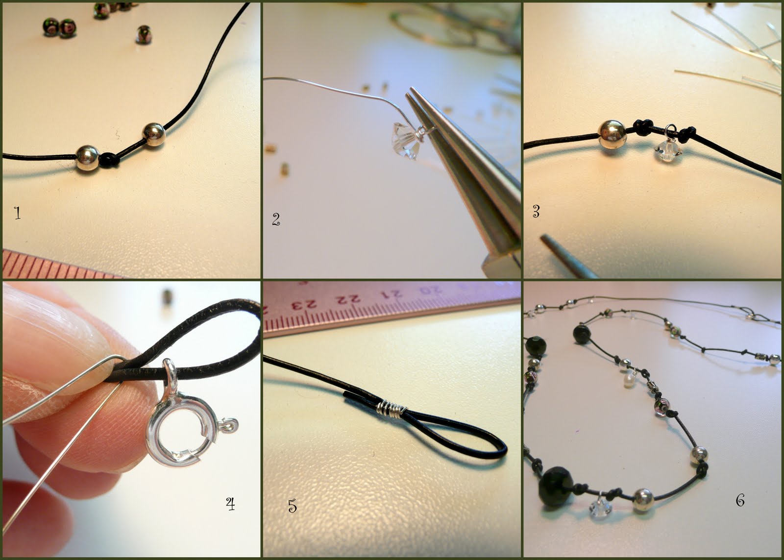 Dana's Jewelry Design April Tutorial Leather Necklaces