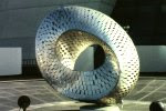 Moebius strip sculpture by Robert R. Wilson. Courtesy of Fermilab