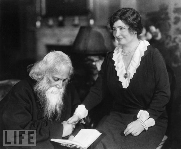 Helen Keller With Indian Poet Rabindranath Tagore - New York 1930
