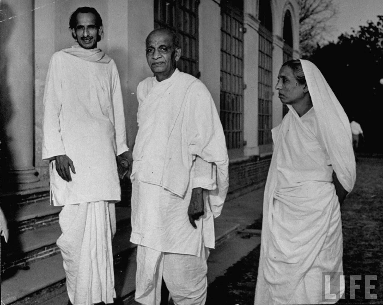 Sardar Vallabhbhai Patel and his daughter Manibehn Patel 1946 Old
