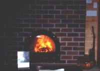 Cheery fireplace
