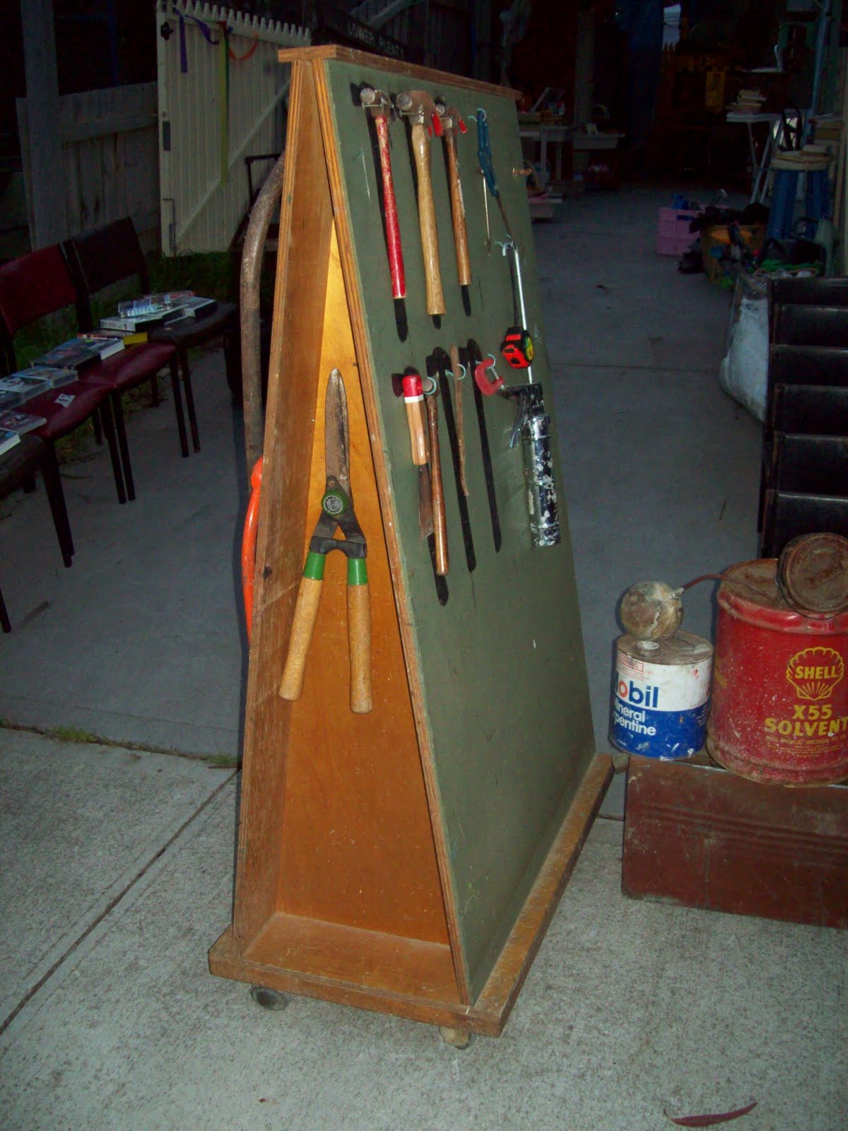 Vintage & Retro Things + More For SALE!: Old Wooden Tool Rack on Wheel