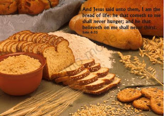 and Jesus said unto them, I am the bread of life; he that cometh to me shall never hunger; and he that believeth on me shall never thirst John 6 35 verse background image and Christian bible verse background inspirational religious pictures free download