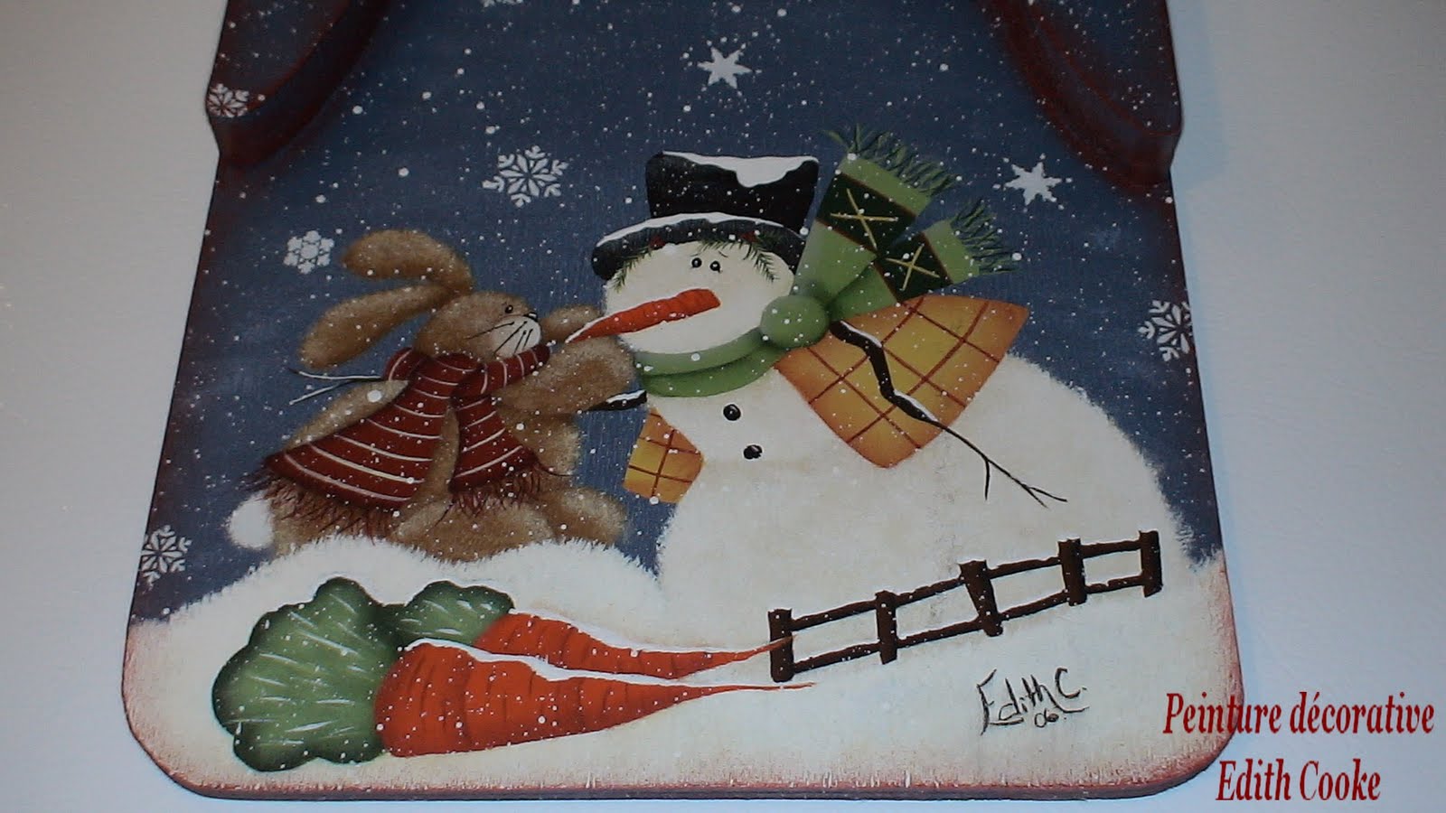 Peinture Décorative Edith Cooke Pelle bonhomme de neige