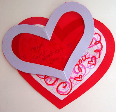 Scribbled valentine with plastic heart decoder