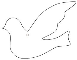 Outline of a dove