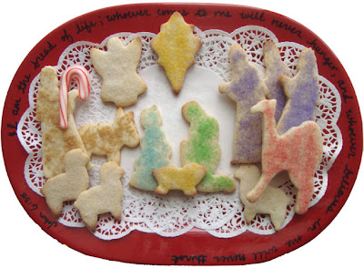 Sugar cookie scene of the nativity