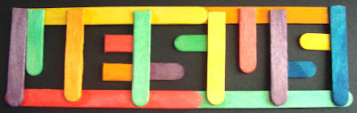 Colorful Jesus Popsicle Stick Wordart
