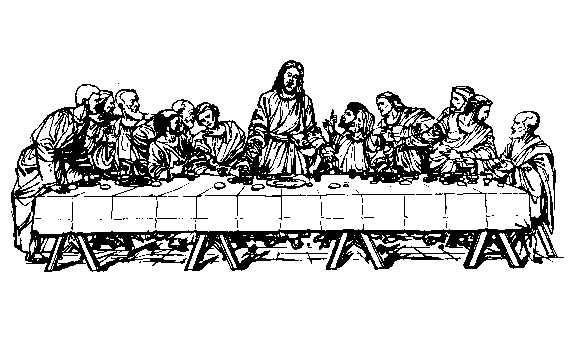 The Last Supper in Grayscale.