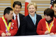 Olympic Athletes with Hillary in Tokyo