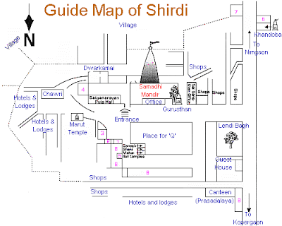 SAI RAM: Shirdi Guide Map
