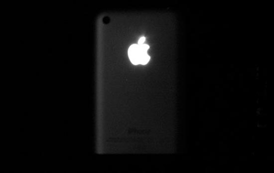 3d glowing apple logo iphone mod