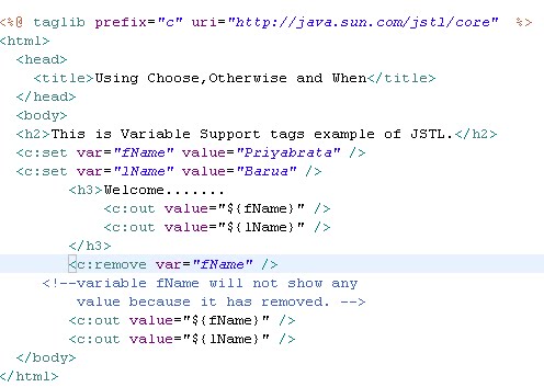 Learn And Development: How to java standard tag library work
