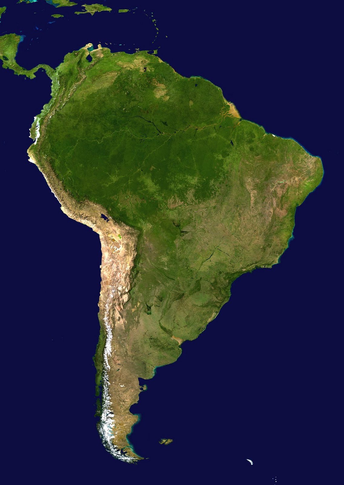 Documentación para la Didáctica-Libart: Mapa Físico de Sudamérica