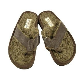 fur lined flip flops mens