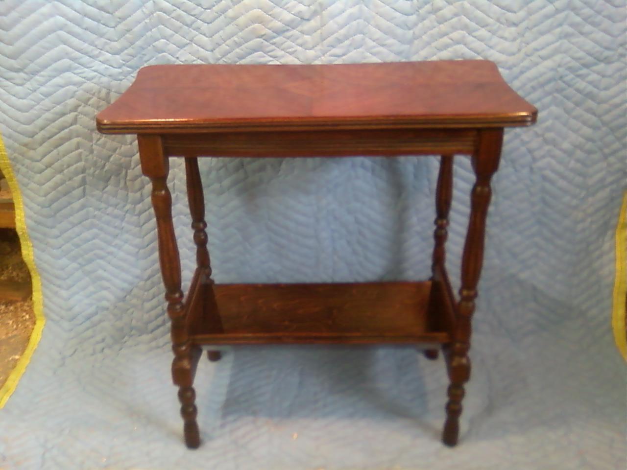 John Mark Power, Antiques Conservator Completed Walnut and Poplar End Table (ca. 1930)
