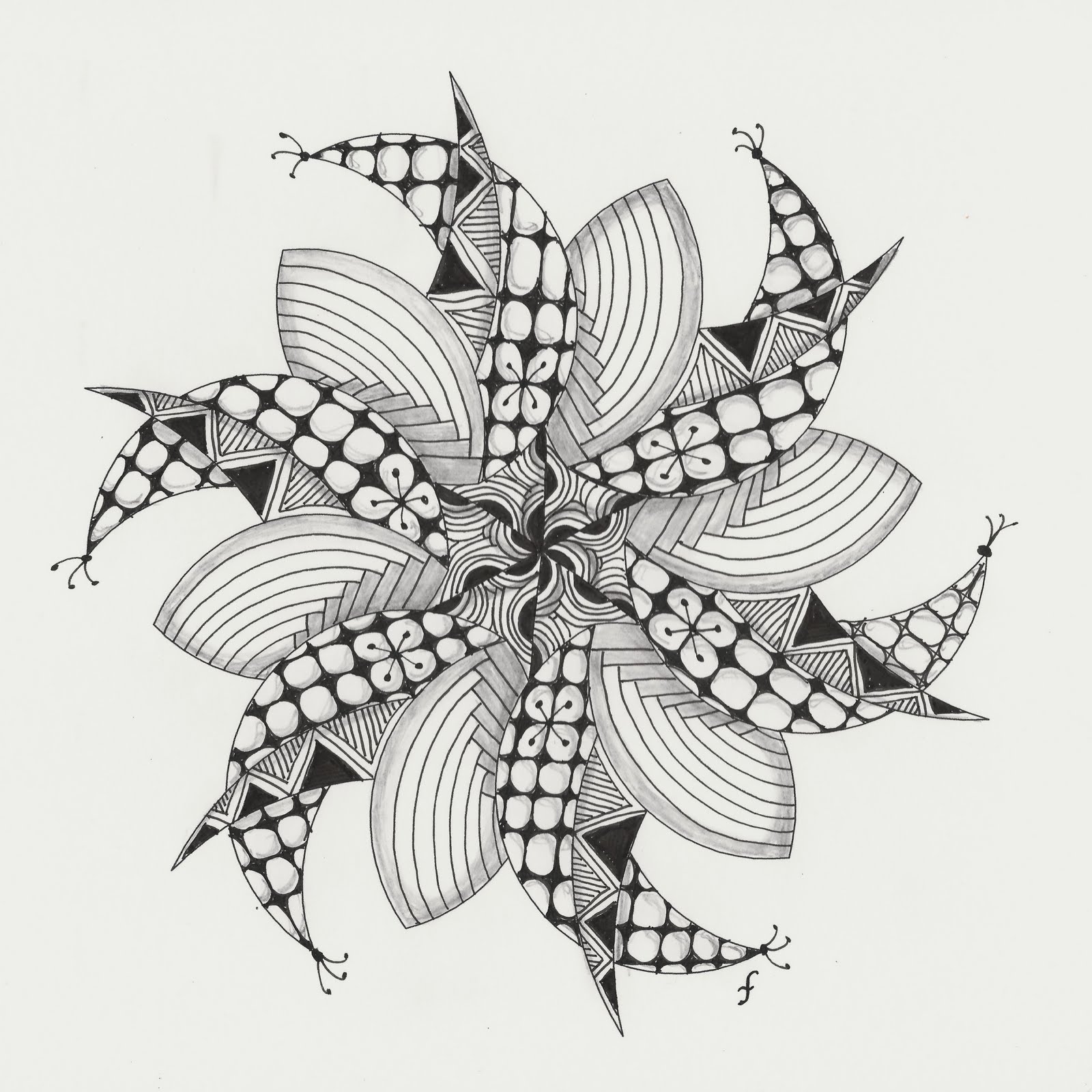 Zentangles - Unique on Pinterest | Doodles, Doodle Art and Tangle Patterns