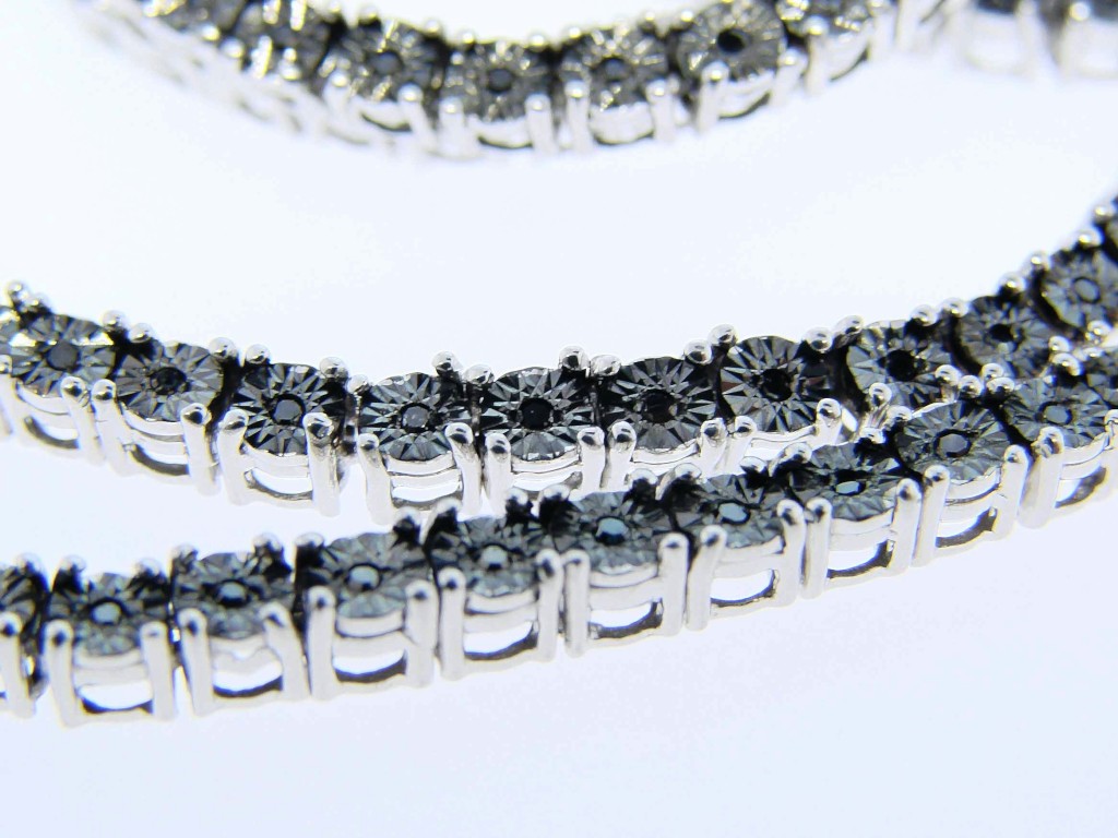 new_york_jewels 1 ROW ALL BLACK DIAMOND CHAIN NECKLACE 3 CT 34 INCH