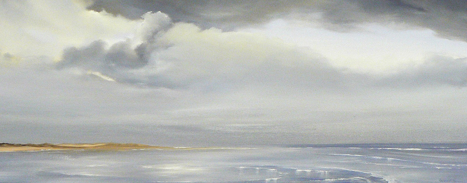 Motivatie Reiziger wazig art studio atelier28: Nieuw olieverf schilderij: Wolken lucht (New painting)