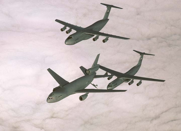KC-10 Refuels C-141 Starlifter and C-5 Galaxy