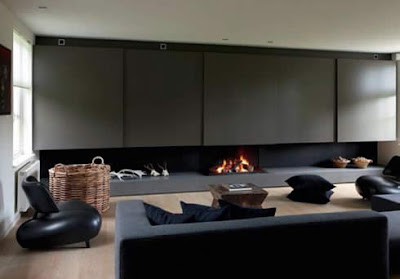 NewMinimalist Home With Fireplace