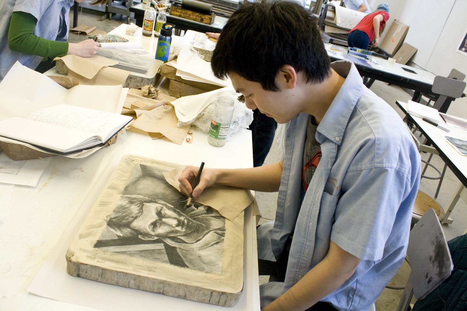 Visual Art School The end of the semester in Printmaking.