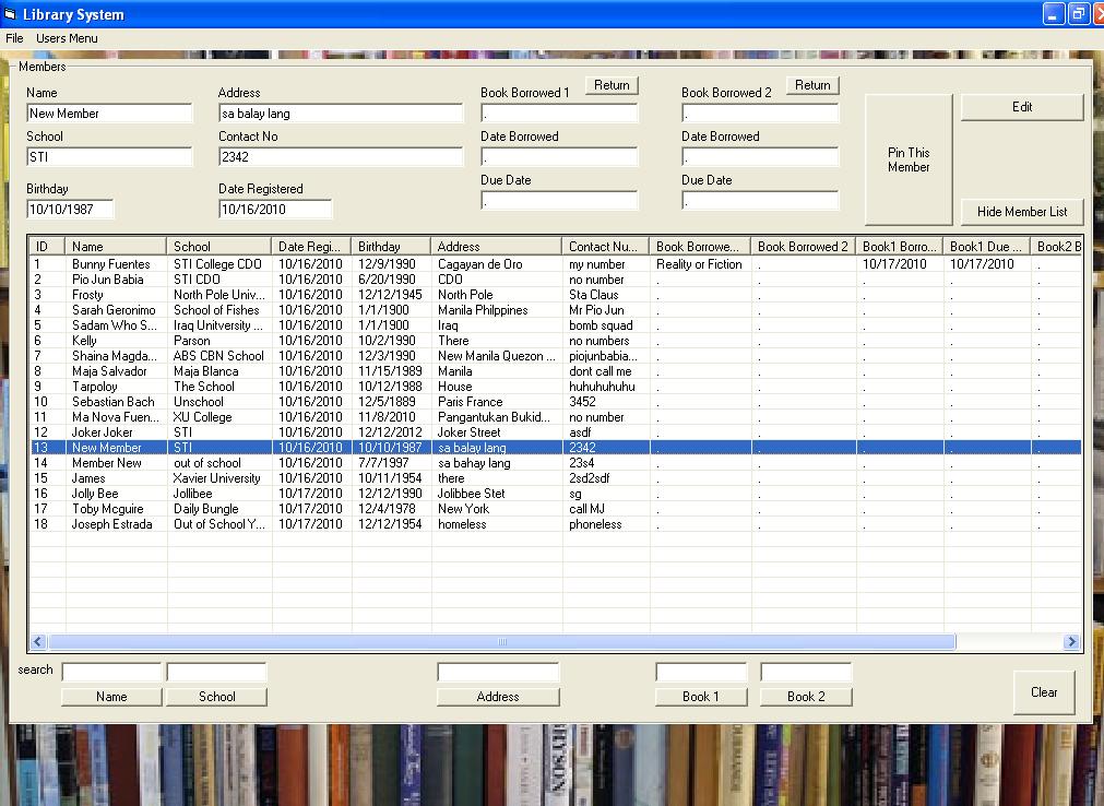 Simple VB Library System | Comment ça va