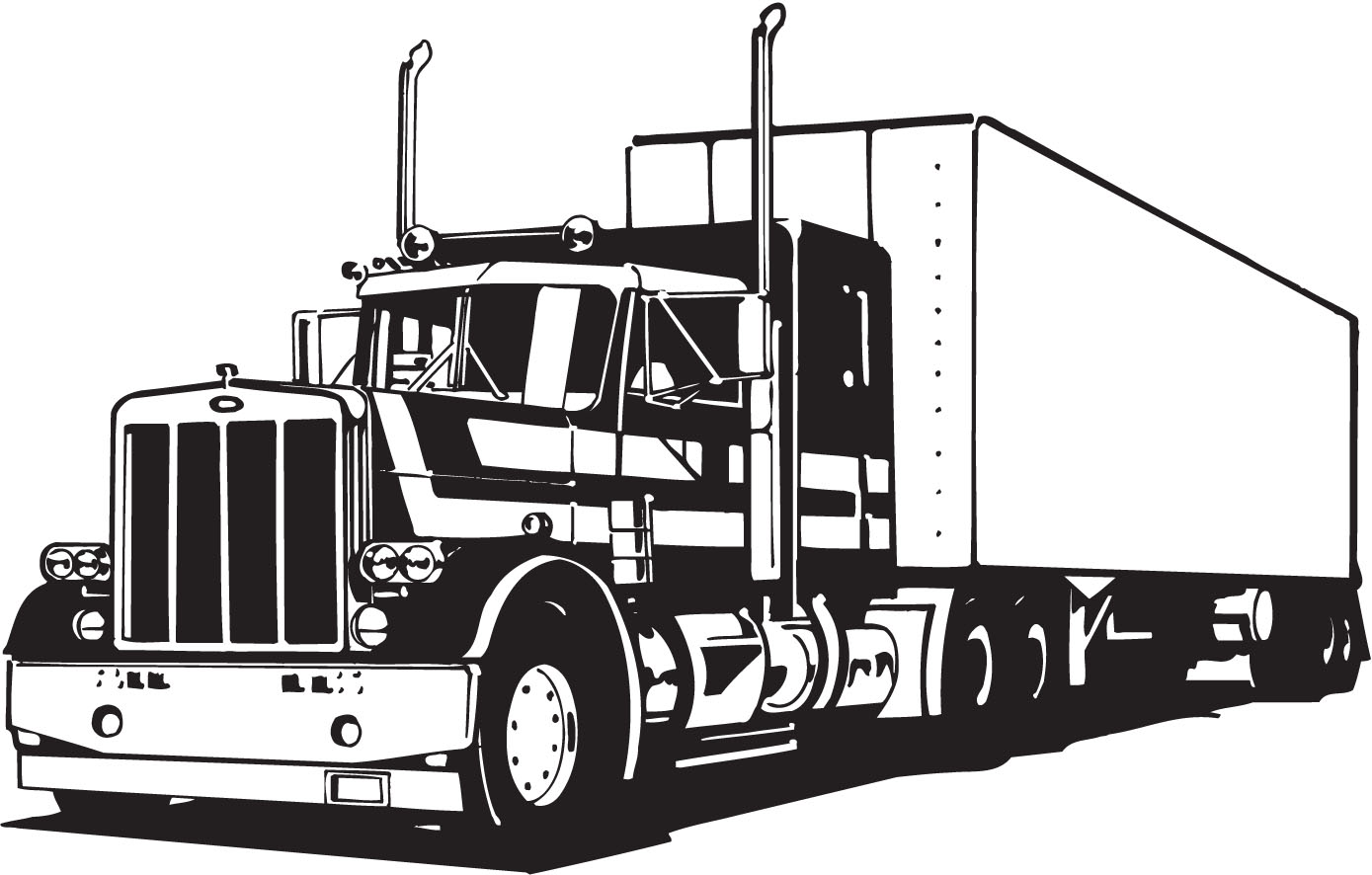 Download Vectorian art: Truck Lineart Vectorfree download, free ...