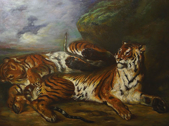 Jeunes tigres , d 'après Eugène Delacroix.