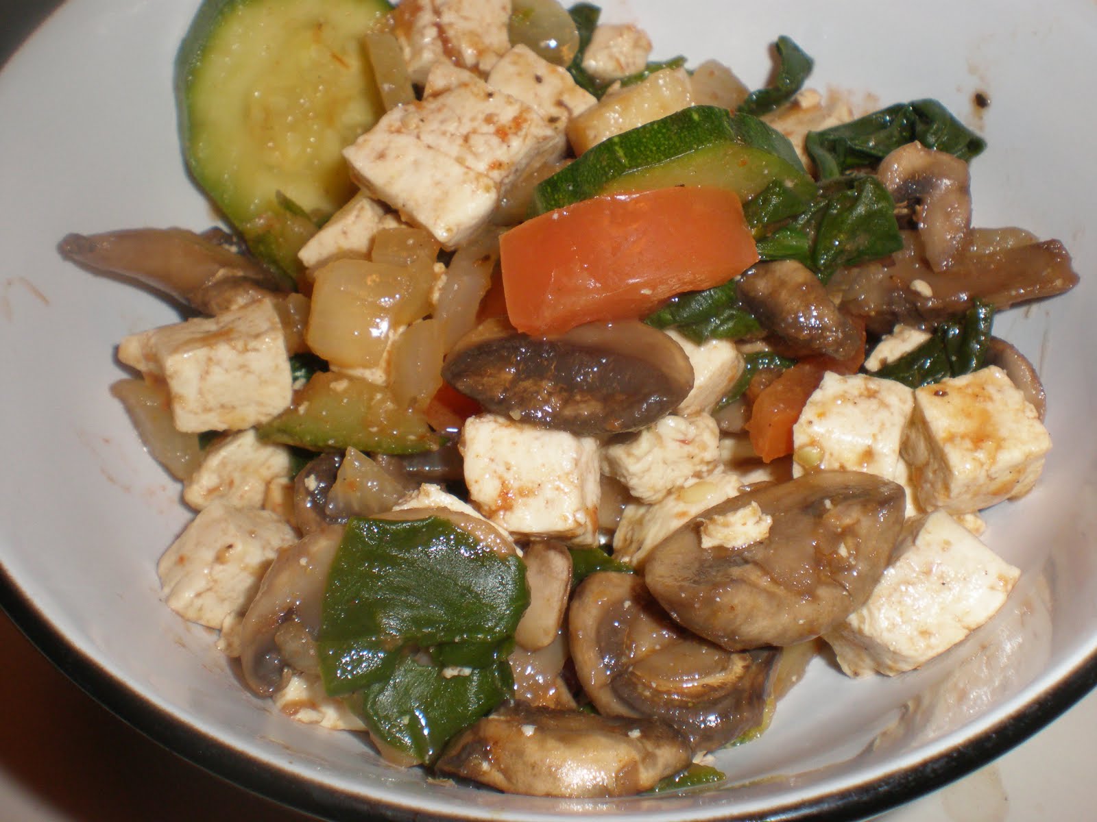 Marni's Creations Zucchini apple tofu stirfry