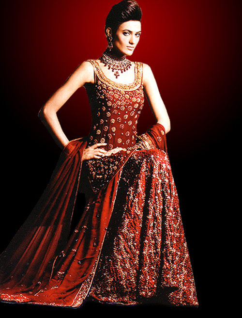 Exotica Fashion Red Indian Bridal Dresses