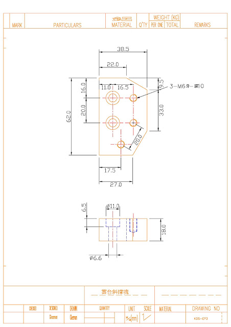 給Kenko New KDS雲台改造使用的連接塊